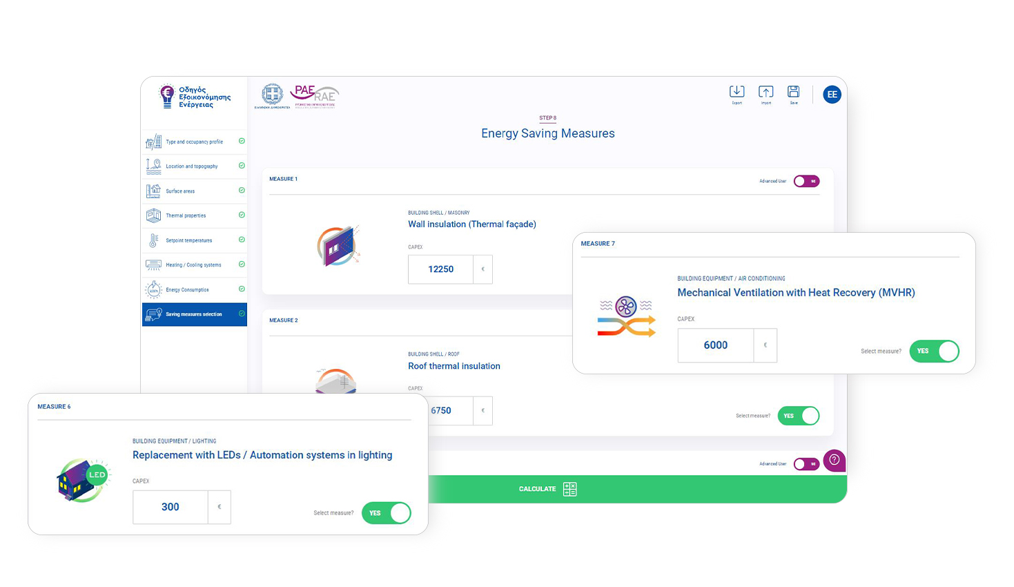 SOFTWARE RAE - Energy Efficiency Calculator