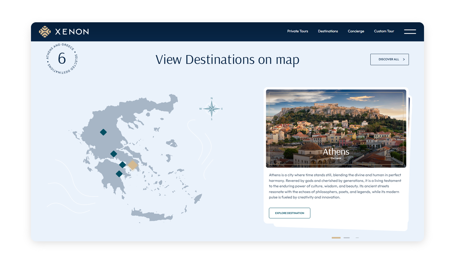 Homepage - View Destinations on map WEB DESIGN AND DEVELOPMENT