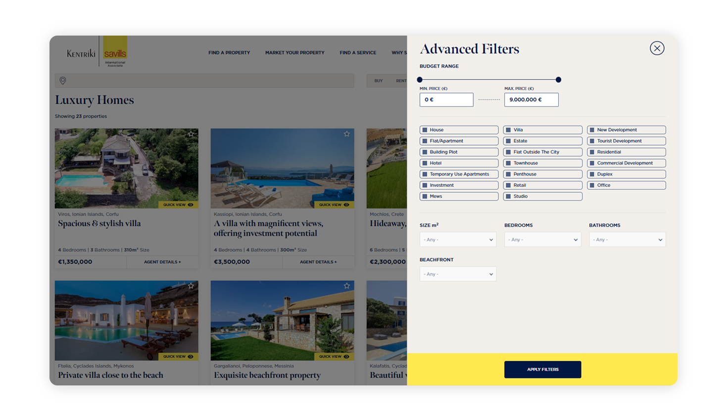 Filters WEB DESIGN AND DEVELOPMENT