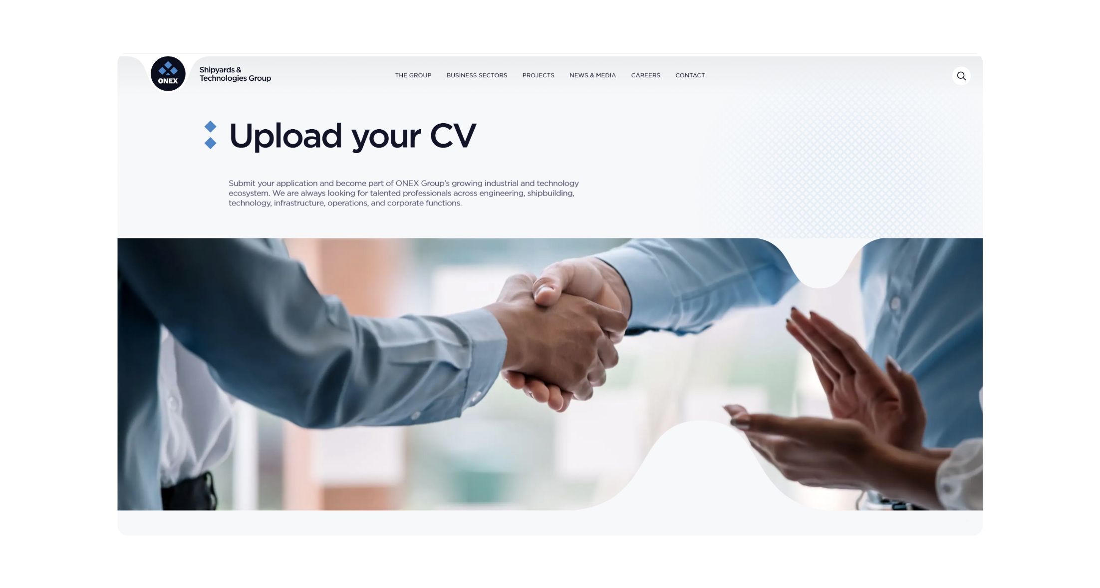Careers page - Upload your CV WEB DESIGN AND DEVELOPMENT
