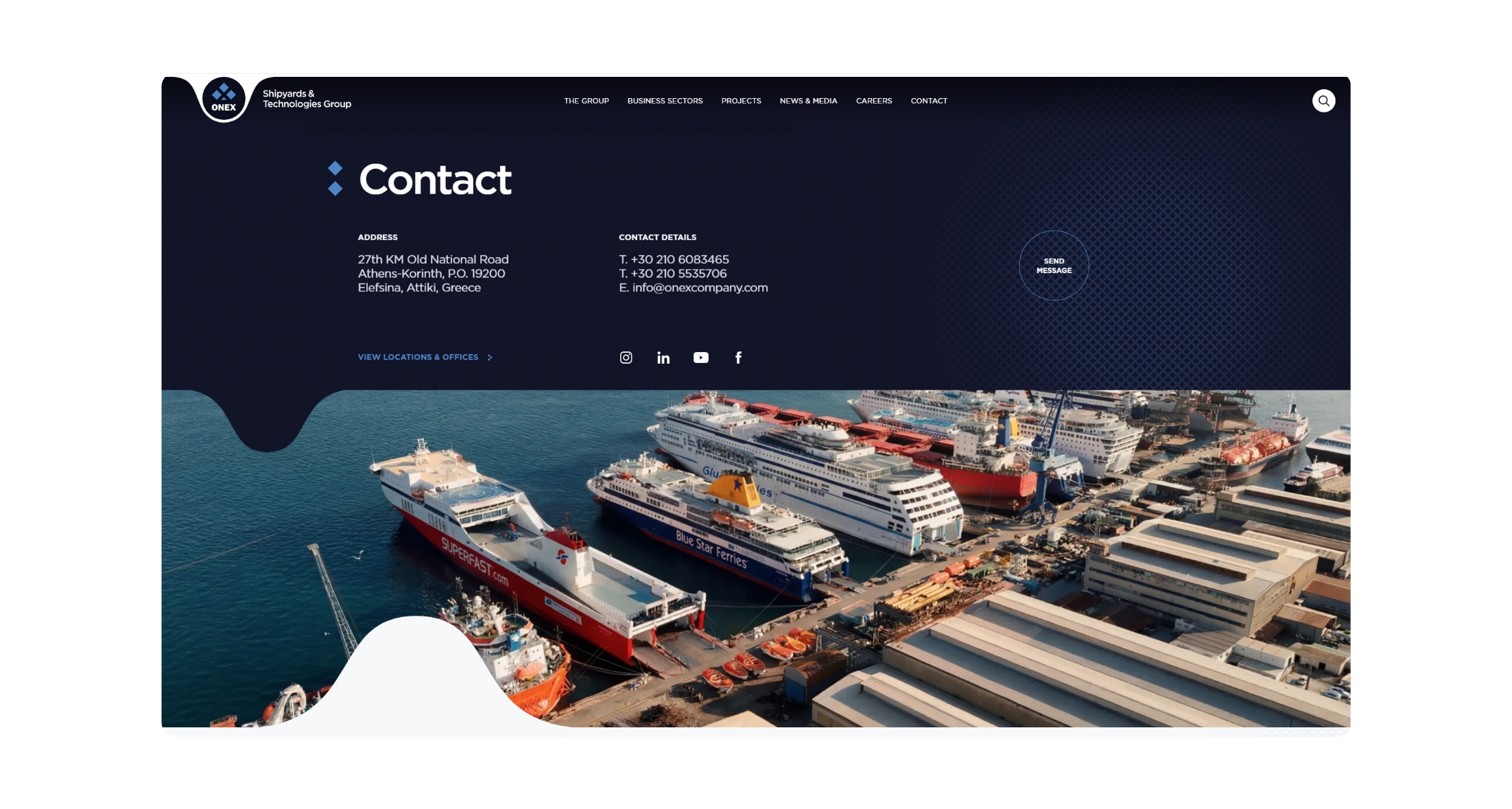 Contact page WEB DESIGN AND DEVELOPMENT