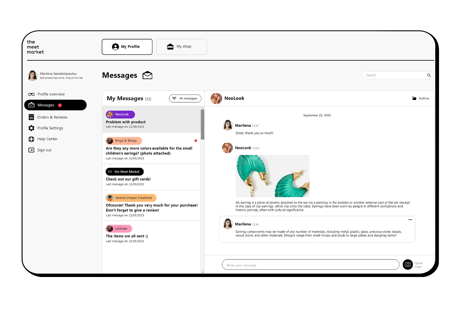 User's Messages E-COMMERCE DESIGN AND DEVELOPMENT