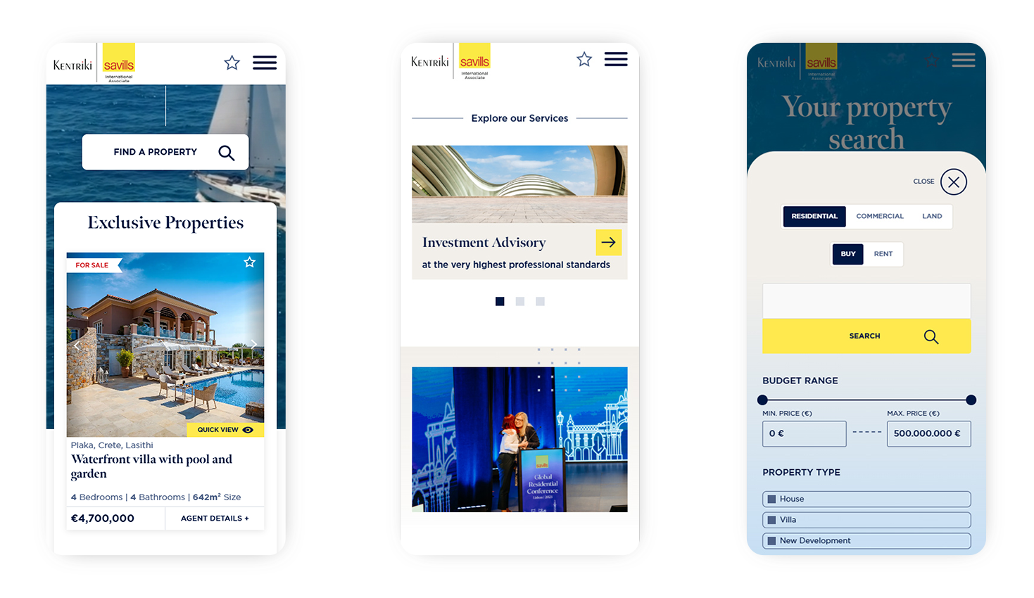 Mobile view of the website WEB DESIGN AND DEVELOPMENT