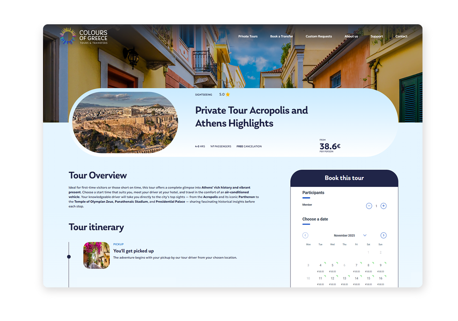 Tour Overview ΣΧΕΔΙΑΣΜΟΣ ΚΑΙ ΑΝΑΠΤΥΞΗ ΙΣΤΟΣΕΛΙΔΑΣ