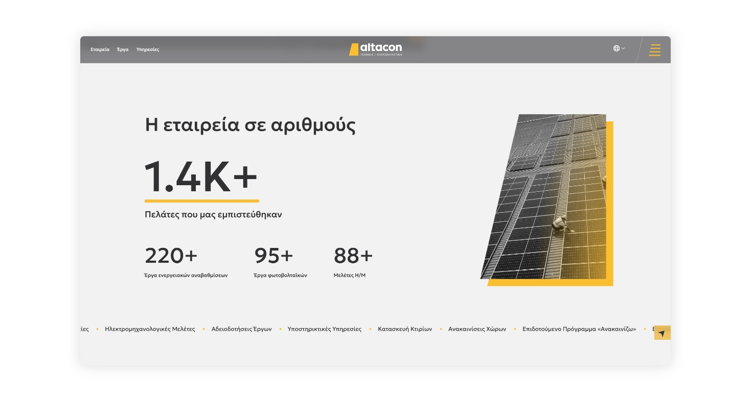 The company in numbers WEB DESIGN AND DEVELOPMENT