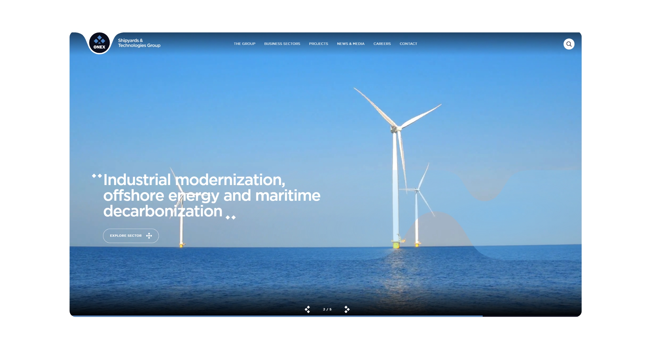 View of the homepage WEB DESIGN AND DEVELOPMENT