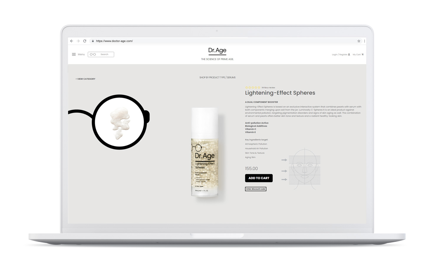 Product page - Dr. Age Lightening-Effect Spheres COSMETICS