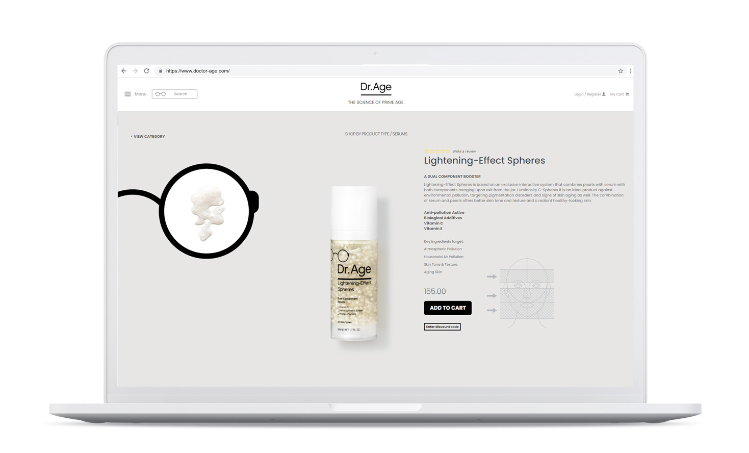 Inner product's page E-SHOP DESIGN AND DEVELOPMENT
