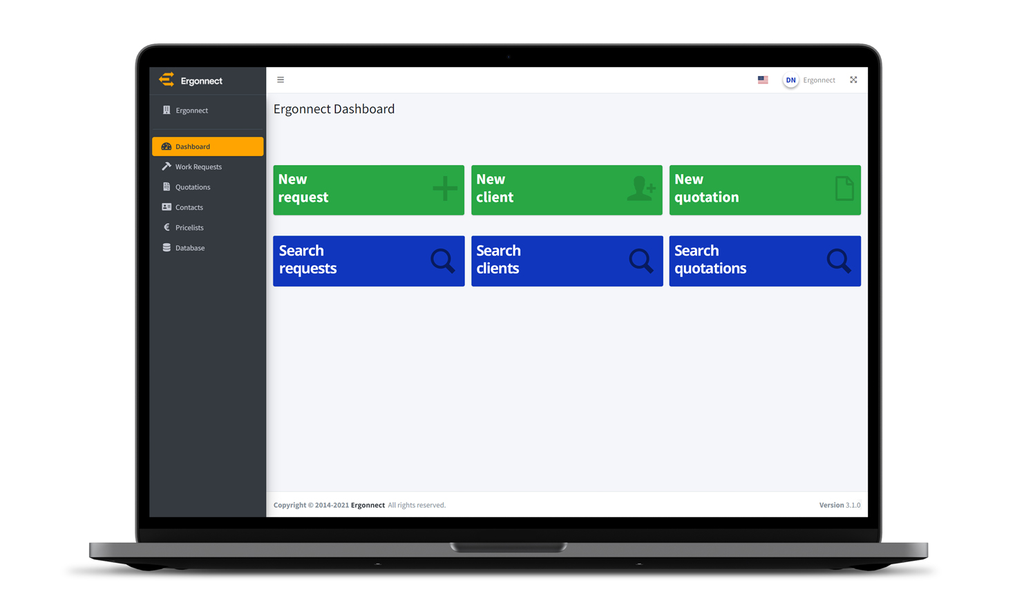 Ergonnect dashboard WEB-BASED ΛΟΓΙΣΜΙΚΟ