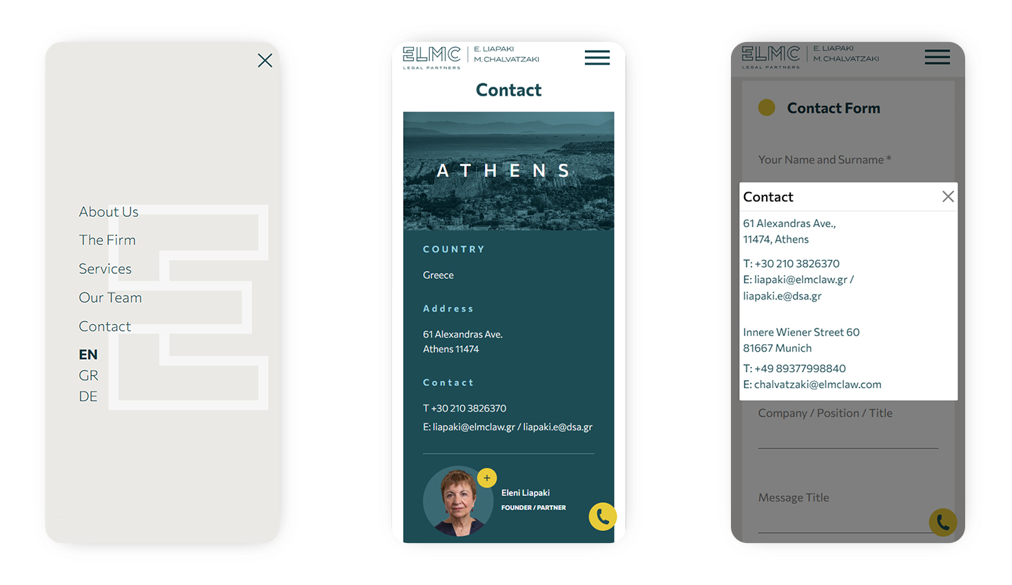 Mobile view of the website WEB DESIGN AND DEVELOPMENT