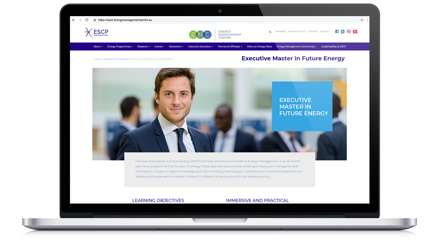 The EMC Master in Energy Management programmes at ESCP Business School CUSTOM WEBSITE | CMS