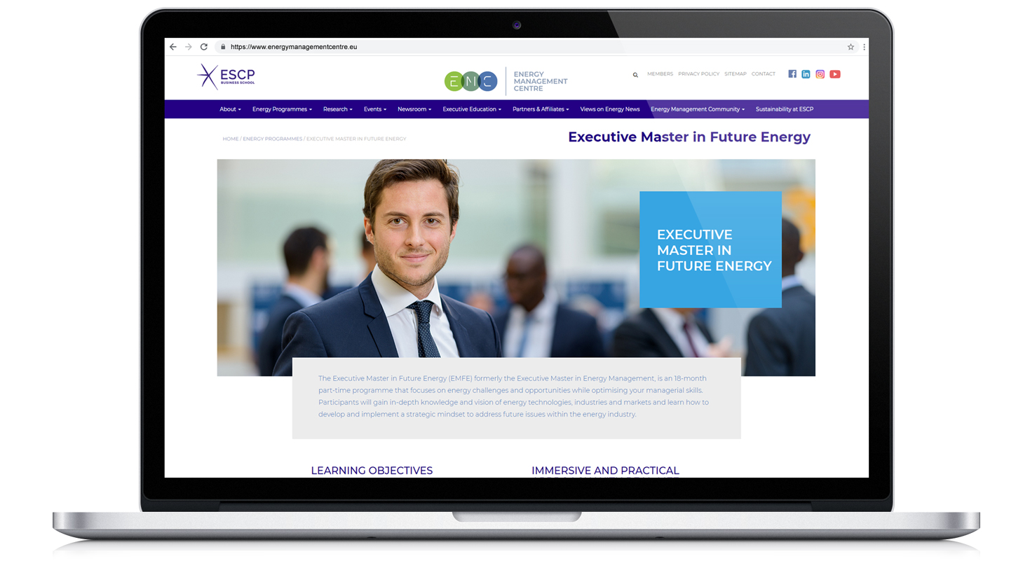 Το EMC Master στα προγράμματα Energy Management στο ESCP Business School ΣΧΕΔΙΑΣΜΟΣ ΚΑΙ ΑΝΑΠΤΥΞΗ ΙΣΤΟΣΕΛΙΔΑΣ