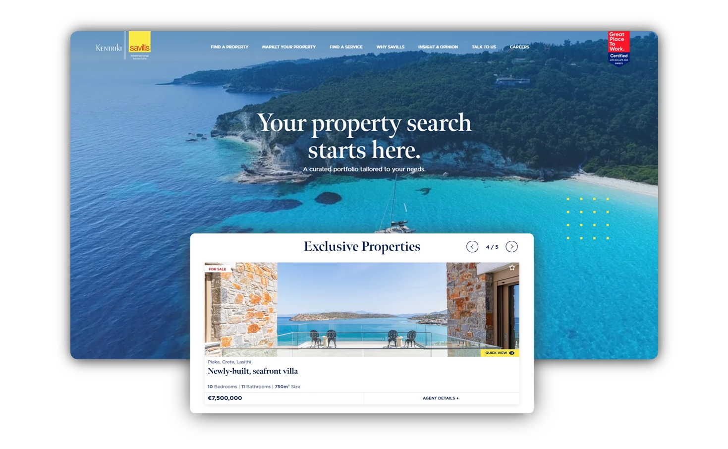 Kentriki-Savills Real Estate website