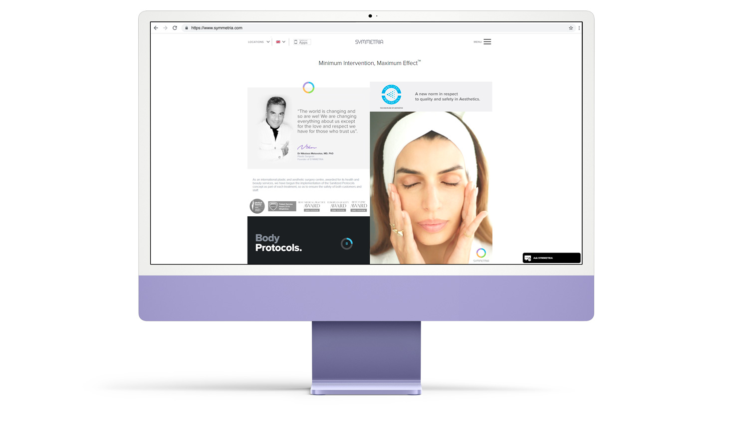 ΣΧΕΔΙΑΣΜΟΣ ΚΑΙ ΑΝΑΠΤΥΞΗ ΙΣΤΟΣΕΛΙΔΑΣ Symmetria Clinic