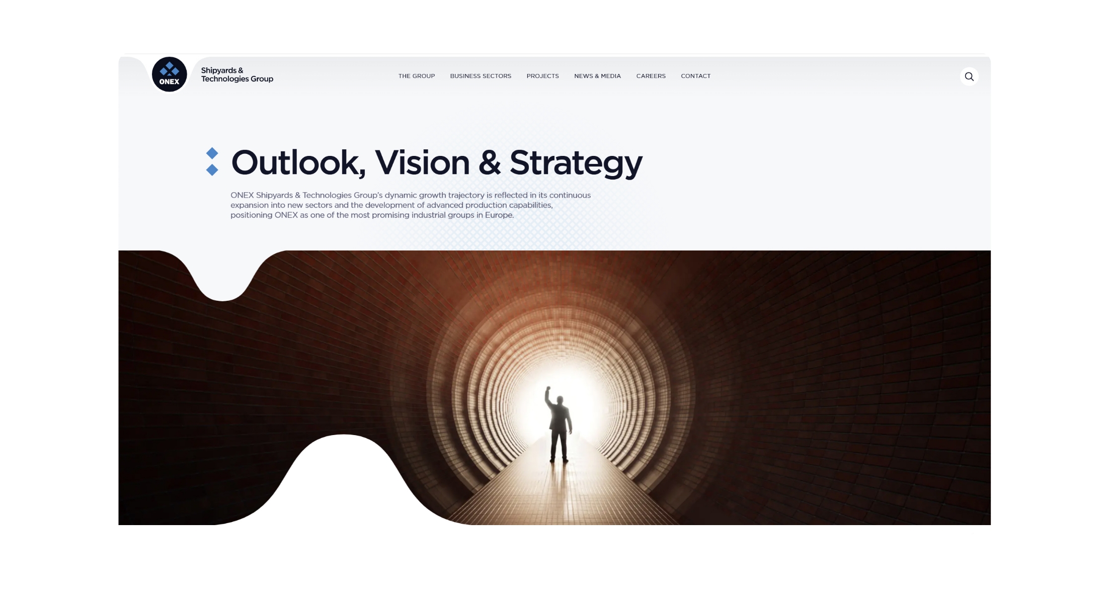The Group - Outlook, Vision and Energy page WEB DESIGN AND DEVELOPMENT