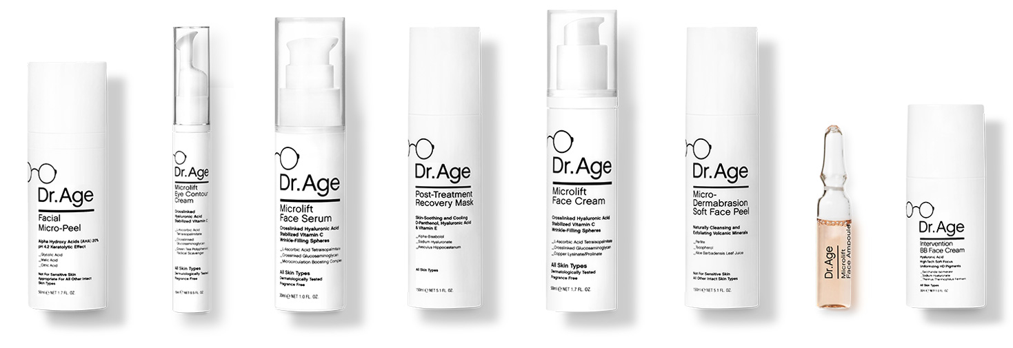 A selection of Dr. Age products COSMETICS