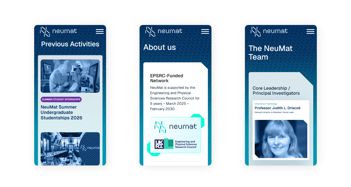 Inner pages in mobile screens WEB DESIGN AND DEVELOPMENT