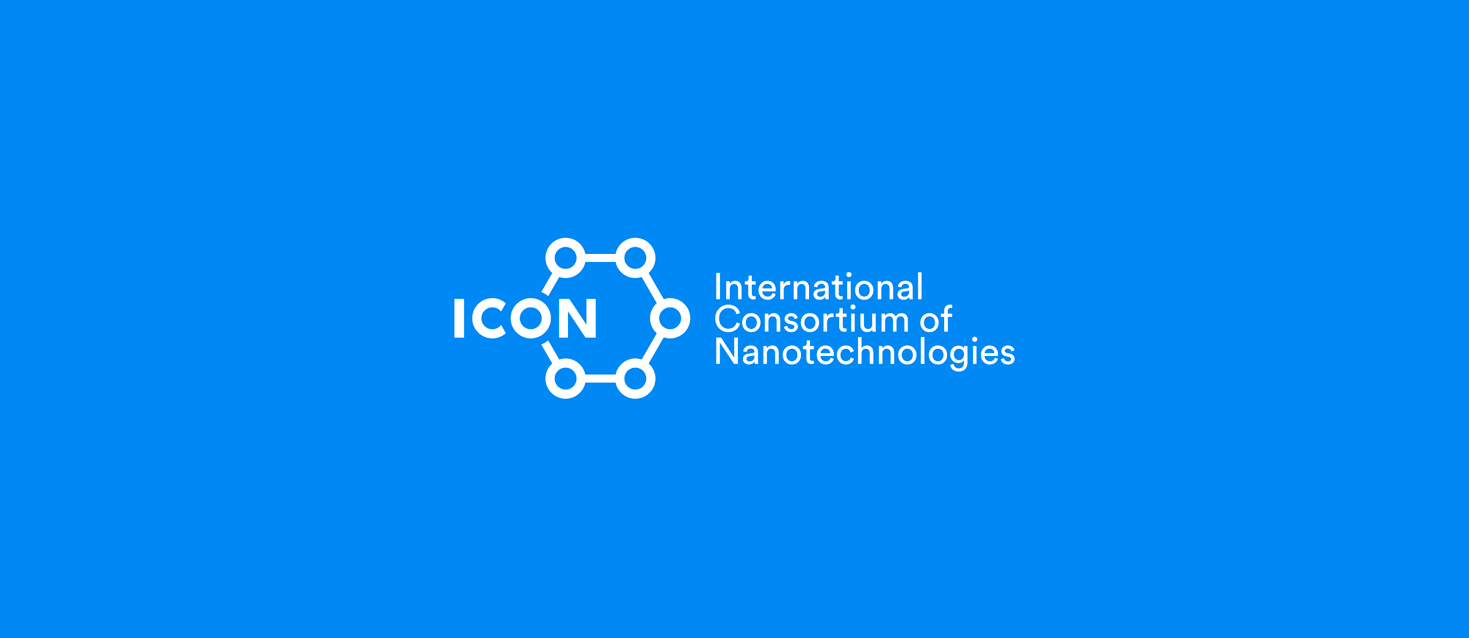 The logotype in negative colors NANOTECHNOLOGY