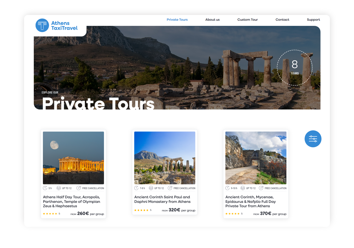 Private Tours WEB DESIGN AND DEVELOPMENT