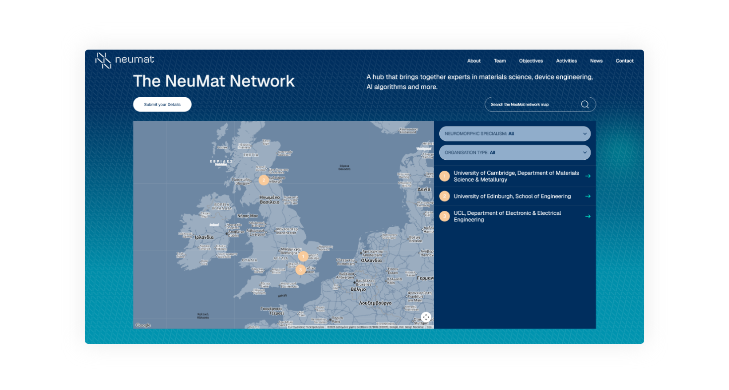 The NeuMat Network WEB DESIGN AND DEVELOPMENT