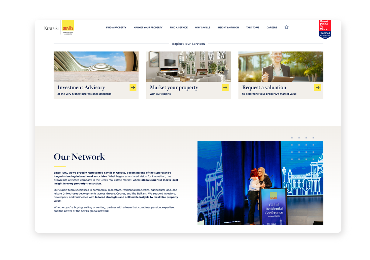 WEB DESIGN AND DEVELOPMENT Kentriki Real Estate