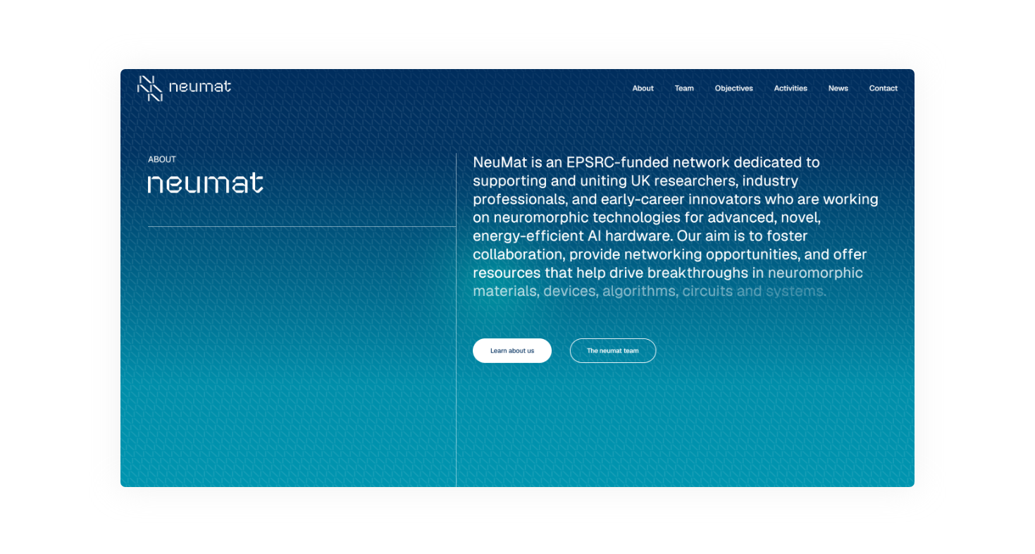 The homepage WEB DESIGN AND DEVELOPMENT