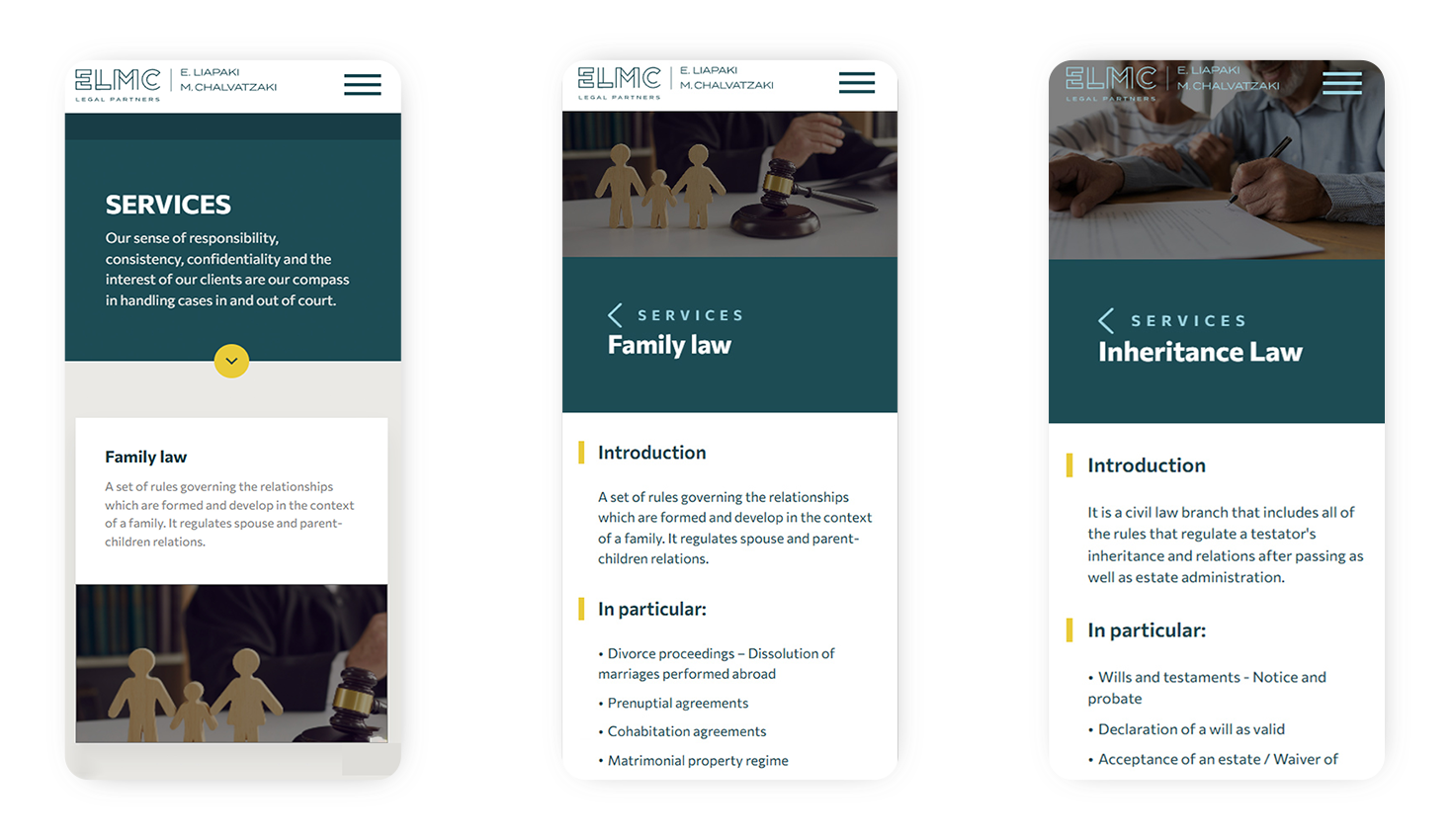 Mobile view of the website WEB DESIGN AND DEVELOPMENT