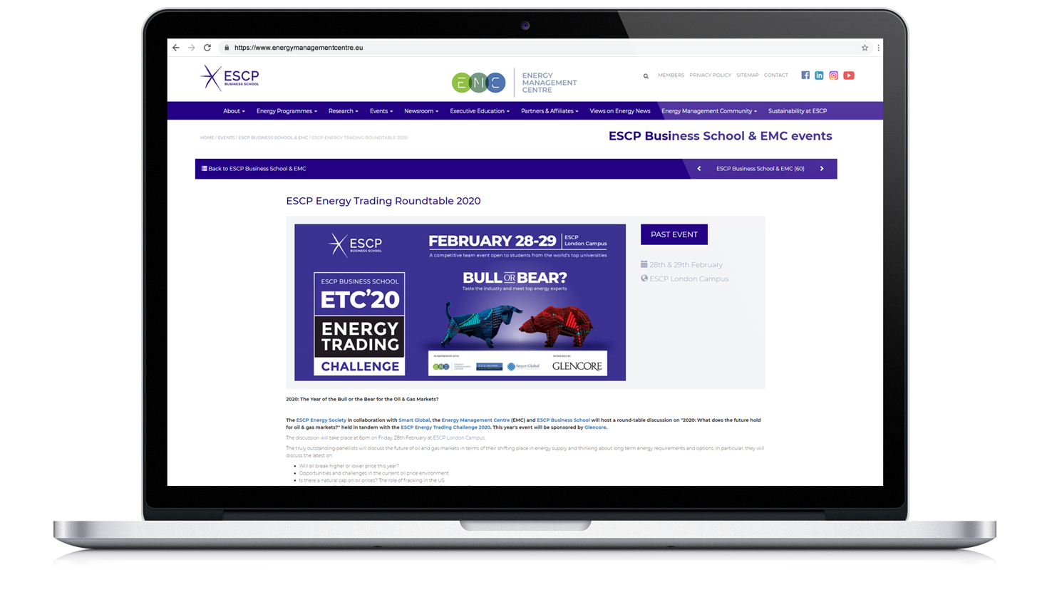 The EMC events pages CUSTOM WEBSITE | CMS