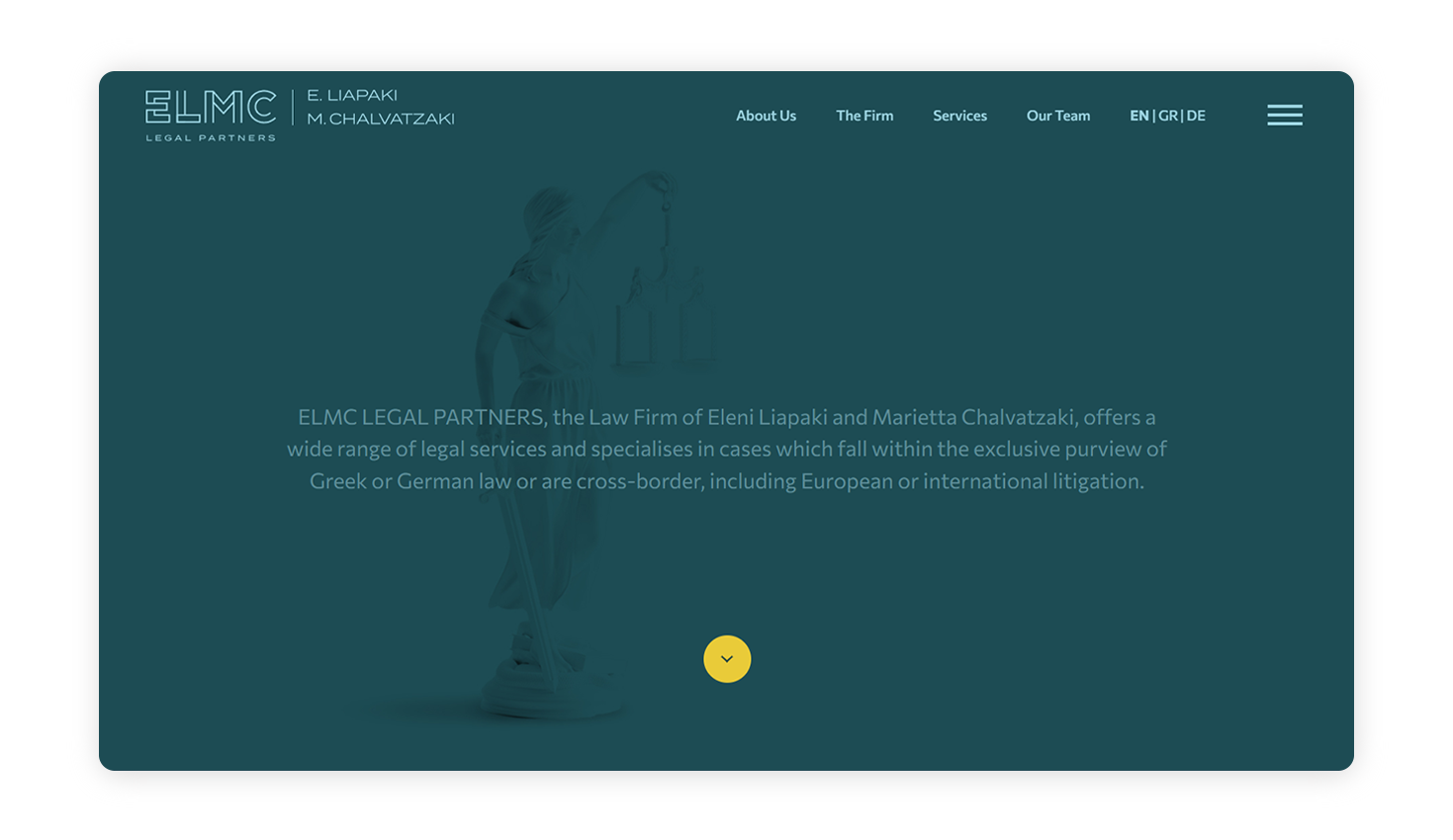 The homepage WEB DESIGN AND DEVELOPMENT