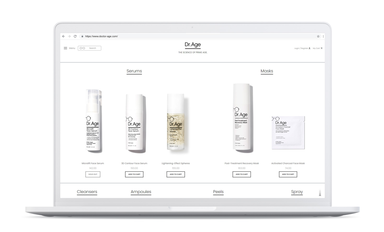 The Products listing page E-SHOP DESIGN AND DEVELOPMENT