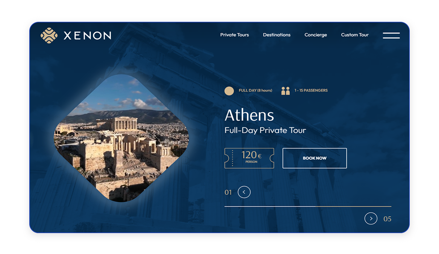 The homepage WEB DESIGN AND DEVELOPMENT