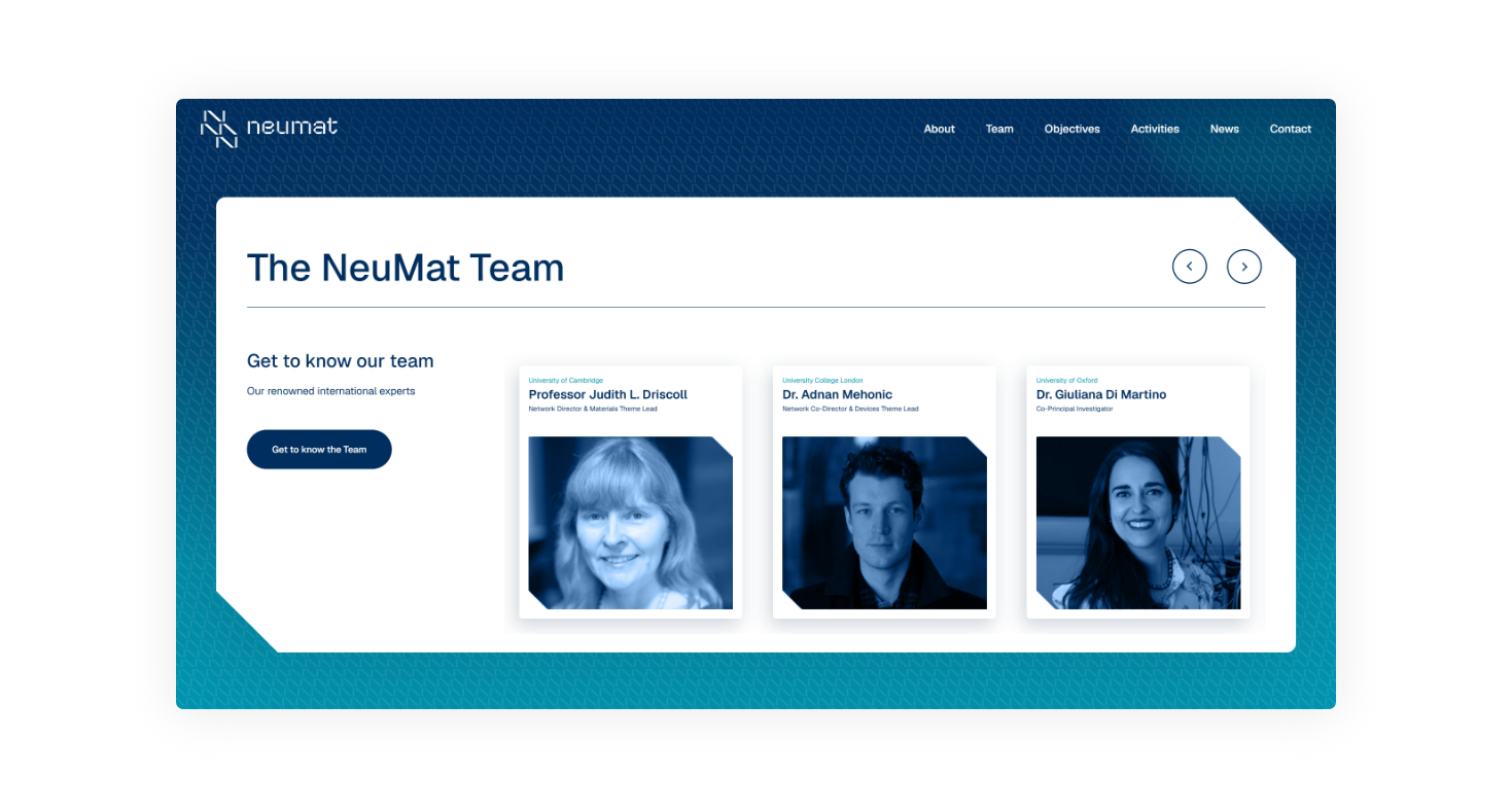The NeuMat Team WEB DESIGN AND DEVELOPMENT