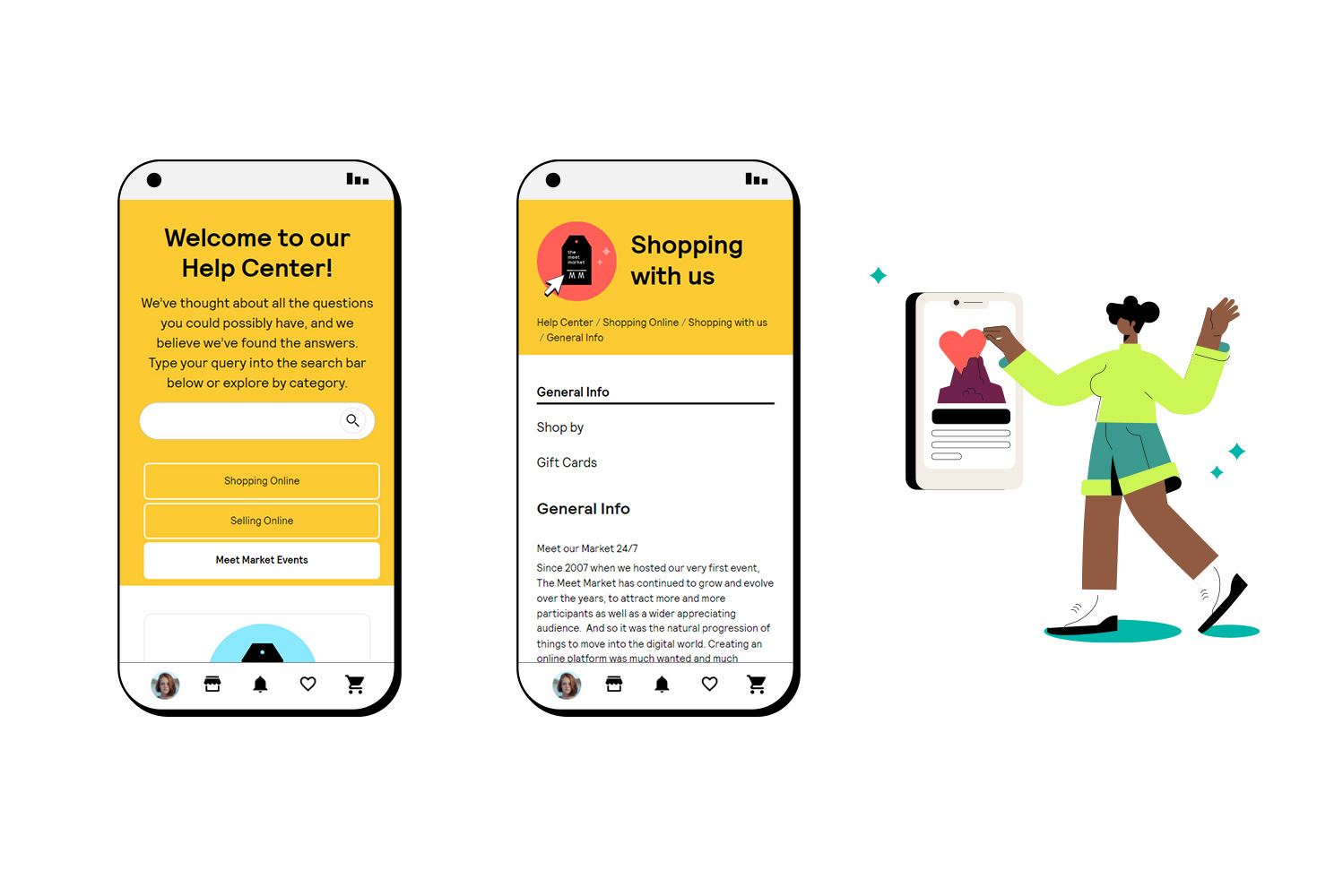 The Help Center in Mobile View E-COMMERCE DESIGN AND DEVELOPMENT