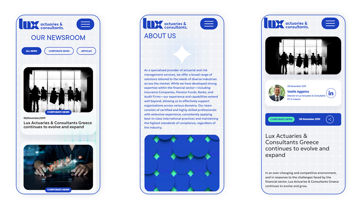 Mobile view of the website WEB DEVELOPMENT AND DESIGN