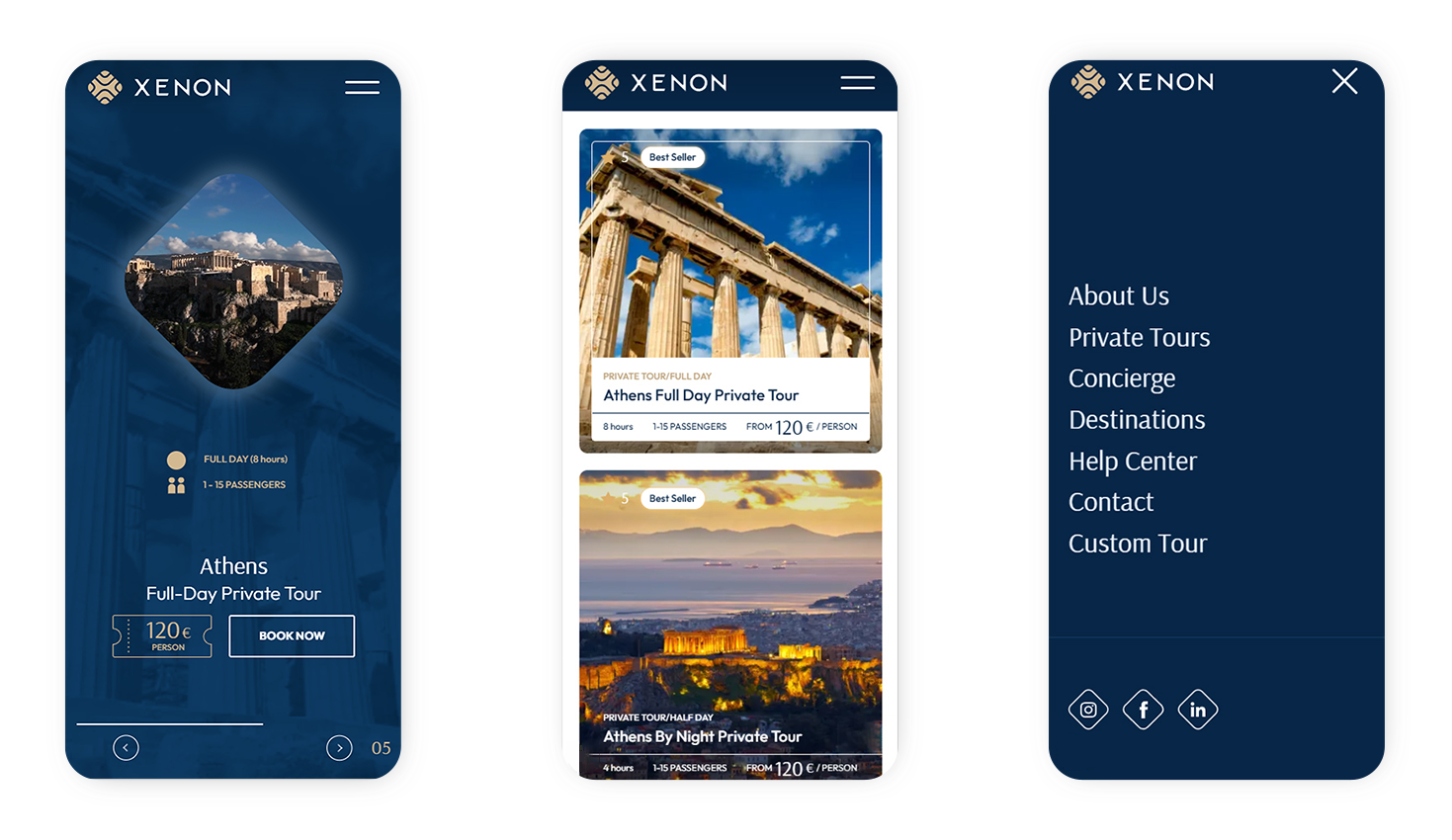 Mobile view of the website WEB DESIGN AND DEVELOPMENT
