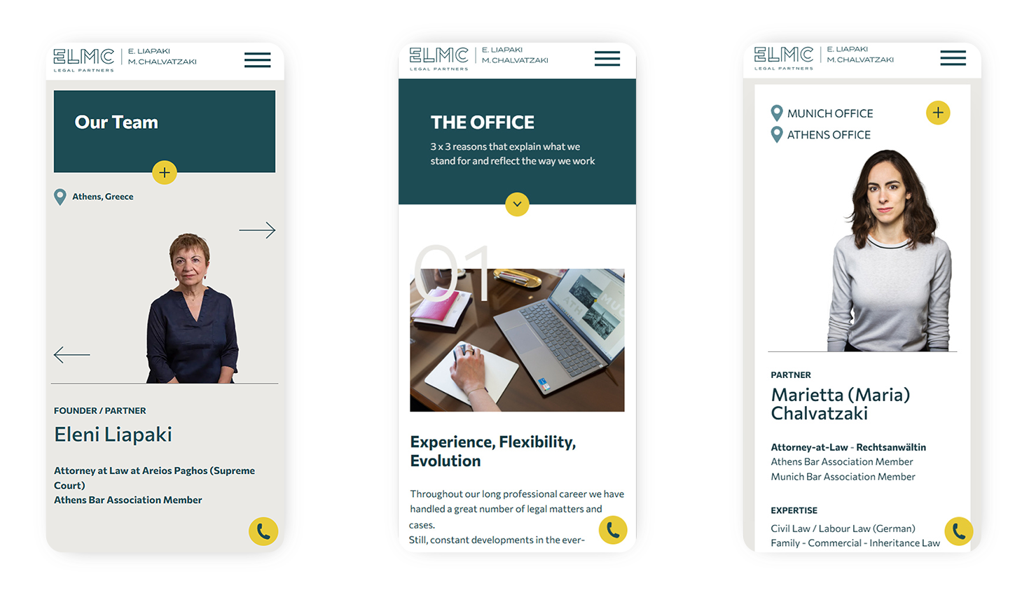 Mobile view of the website WEB DESIGN AND DEVELOPMENT