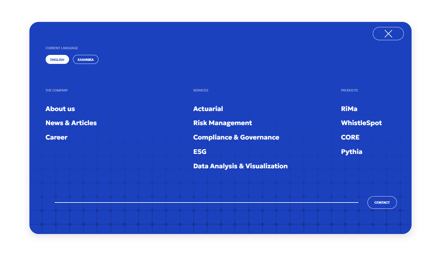 Navigation menu view WEB DEVELOPMENT AND DESIGN