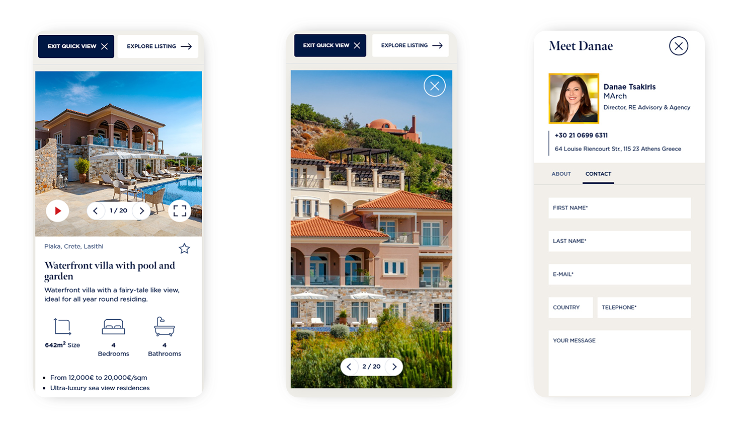 Mobile view of the website WEB DESIGN AND DEVELOPMENT