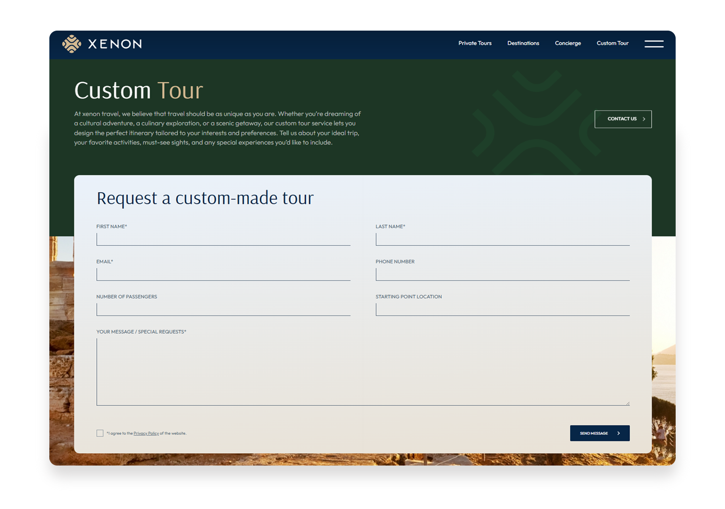 Custom Tour WEB DESIGN AND DEVELOPMENT