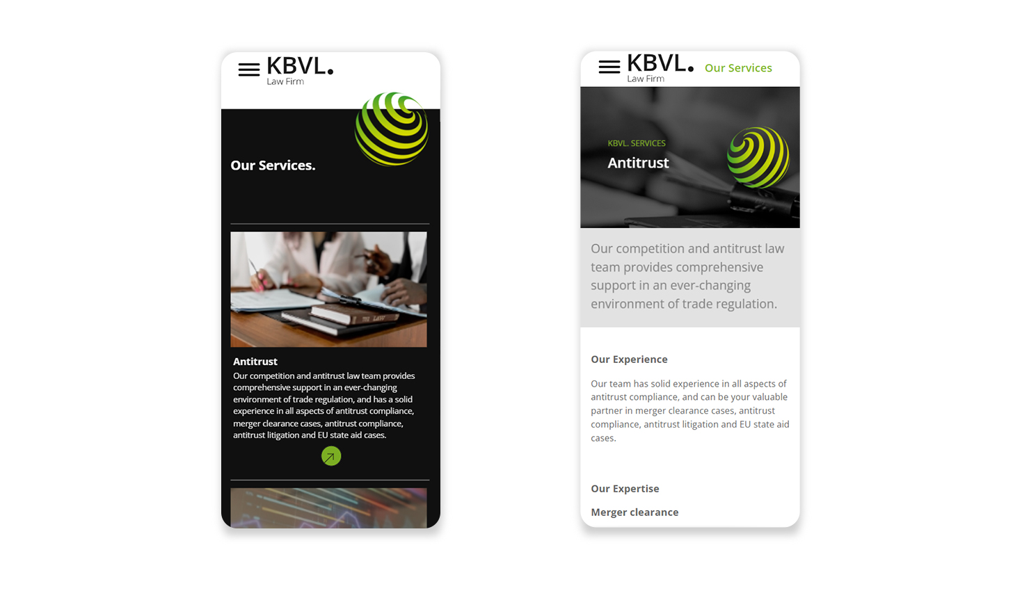 ΣΧΕΔΙΑΣΜΟΣ ΚΑΙ ΑΝΑΠΤΥΞΗ ΙΣΤΟΣΕΛΙΔΑΣ KBVL. Law Firm