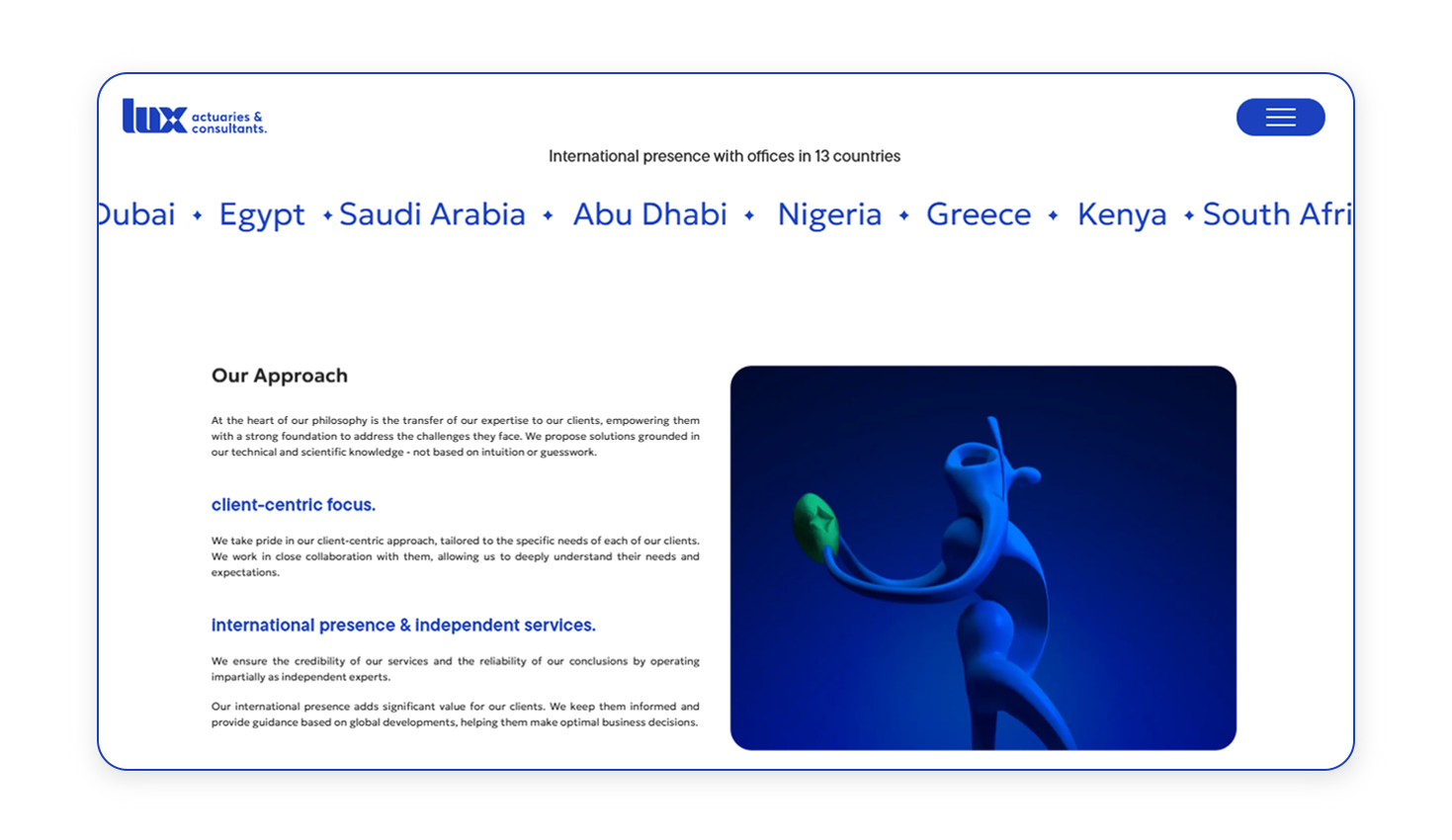Company approach page WEB DEVELOPMENT AND DESIGN