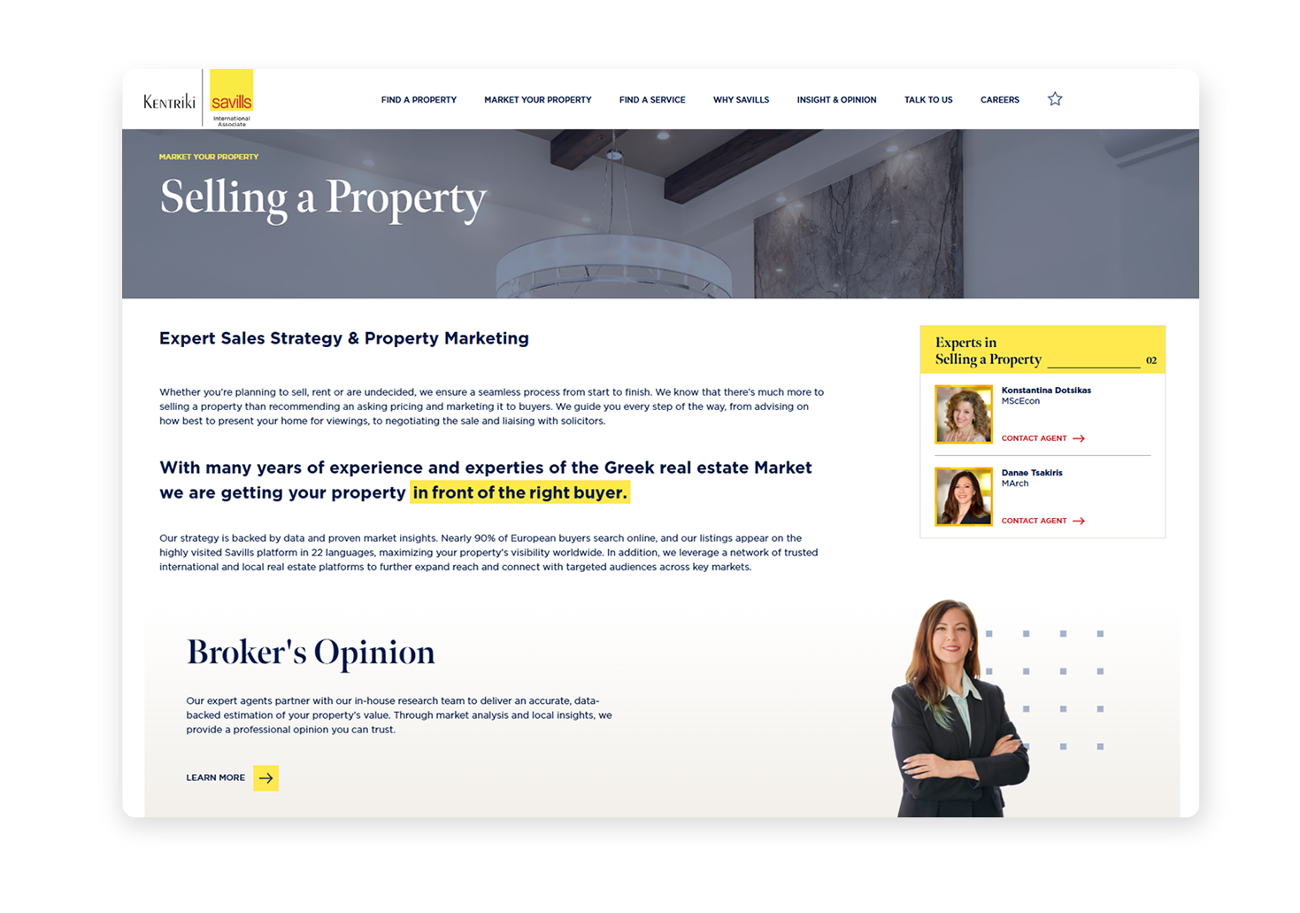 Selling a Property Page WEB DESIGN AND DEVELOPMENT